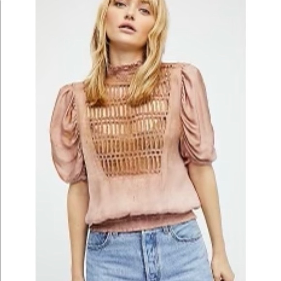 Free People One Bettina Smock Top - Picture 1 of 16